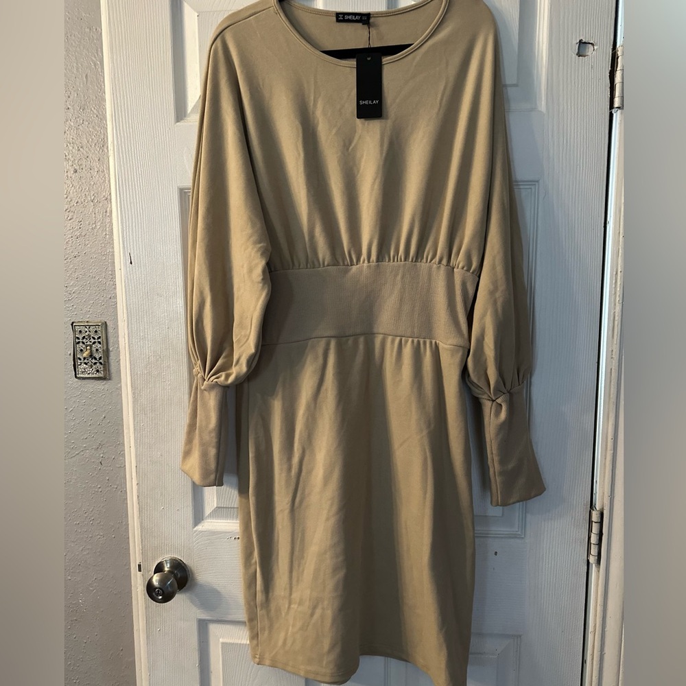 Sheilay tan dress 3xxx zise
